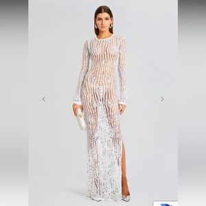CHERRI SEQUIN CROCHET DRESS - retrofete
